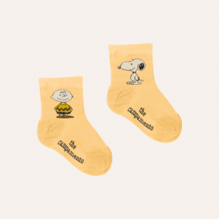 The Campamento / SNOOPY AND CHARLIE BABY SOCKS / YELLOW   