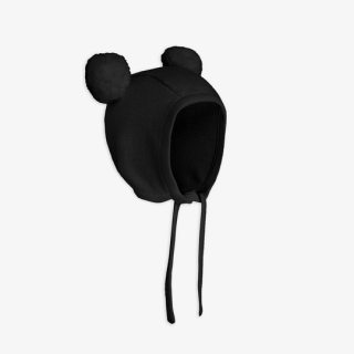 mini rodini / Fine knit baby hat / Black