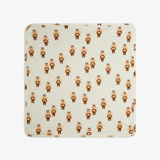 mini rodini / Bees aop newborn blanket / Offwhite