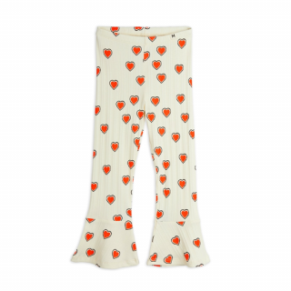 mini rodini / Outlined hearts aop flared trousers