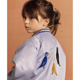 mini rodini / Birds sp lightweight baseball jacket / Purple