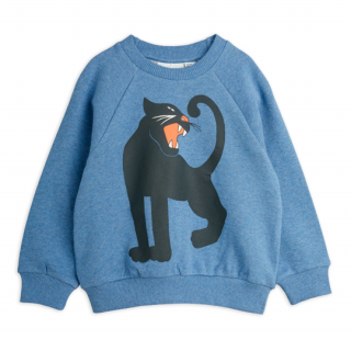 mini rodini / Panther sp melange sweatshirt / Blue
