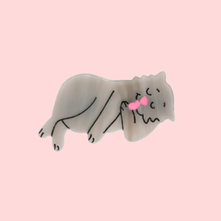 Coucou Suzette  / Grey Cat Hair Clip