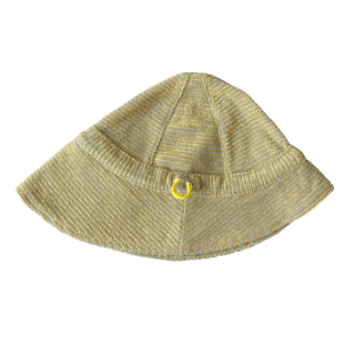 chocolatesoup / pile border baby hat / Yellow
