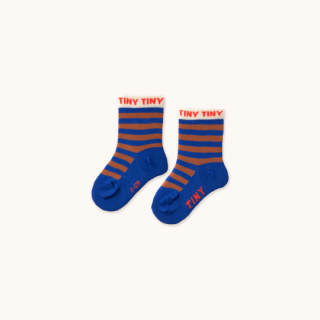 TINYCOTTONS / STRIPES SHORT HEIGHT SOCKS dark blue / Baby
