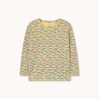 TINYCOTTONS / MINI APPLES AOP RIB TEE / mellow yellow