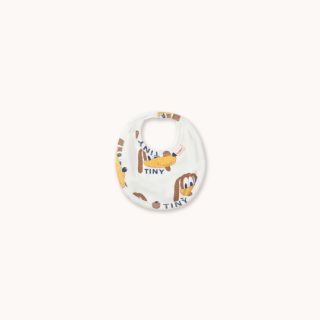 TINYCOTTONS / DOGS RIB BIB / off-white