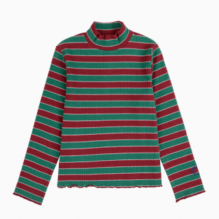 BOBO CHOSES / Multicolor Stripes turtle neck T-shirt / Kids