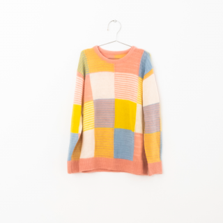 FISH&KIDS / patchwork pastels sweater / patels / kids