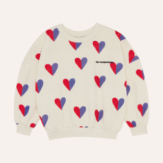 the campamento / BICOLOR HEARTS SWEATSHIRT / Ecru / Kids        