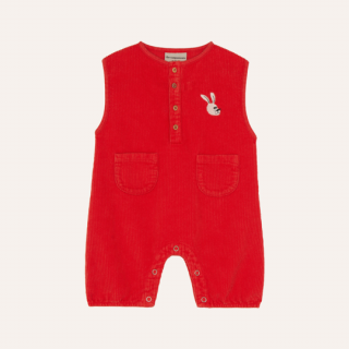 the campamento / RED CORDUROY BABY ROMPER / Red / Baby        