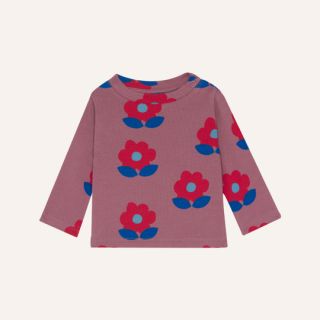 the campamento / BIG FLOWERS PURPLE BABY TSHIRT / Purple / Baby        