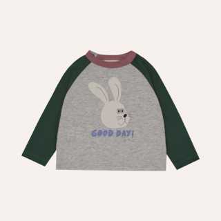 the campamento / RABBIT GOOD DAY BABY TSHIRT / Grey / Baby        