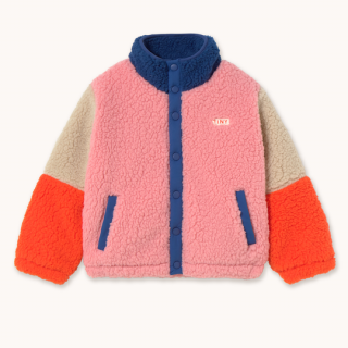 TINYCOTTONS / COLOR BLOCK POLAR SHERPA JACKET / dark blue