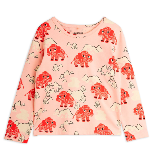 mini rodini ミニロディーニ / Mammoth aop ls tee / Pink