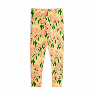 mini rodini / Alpine flowers aop leggings / Yellow