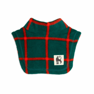 mini rodini / Plaid aop fleece turtleneck / Green