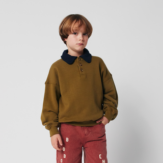BOBO CHOSES / Bobo Choses polo sweatshirt / KHAKI / KID