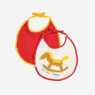BOBO CHOSES / Rocking Horse bib set / RED / BABY
