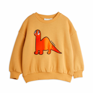 mini rodini / Dino application red sweatshirt / Beige