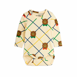 mini rodini / Bear check aop ls body / Off-white