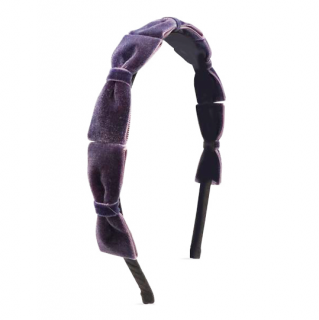 Milk  Soda / VELVET RIBBON HEADBAND / Purple