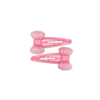 Milk  Soda / SPARKLE RIBBON HAIR CLIP / Pink