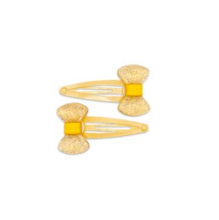 Milk  Soda / SPARKLE RIBBON HAIR CLIP / Yellow