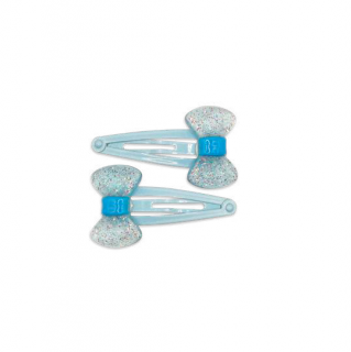 Milk  Soda / SPARKLE RIBBON HAIR CLIP / Blue