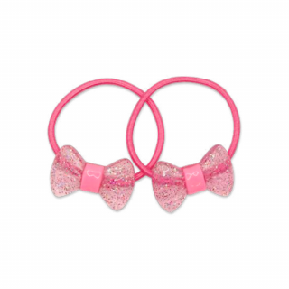 Milk  Soda / SPARKLE RIBBON HAIR TIE / Pink