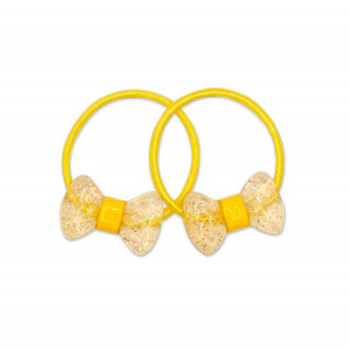 Milk  Soda / SPARKLE RIBBON HAIR TIE / Yellow