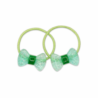 Milk  Soda / SPARKLE RIBBON HAIR TIE / Green