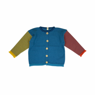 BaYiRi / SNAIL STRIPES CARDIGAN / DEEP BLUE BASE
