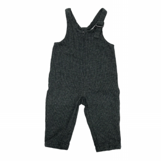 MOUN TEN. / cotton tweed salopette(for baby) / gray x bk