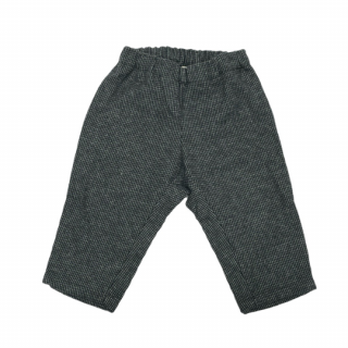 MOUN TEN. / cotton tweed easy pants(for baby) / gray x bk