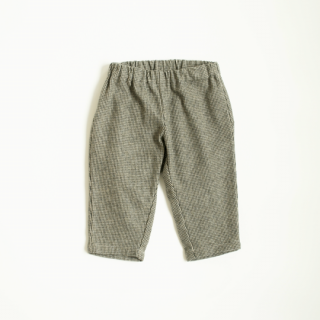 MOUN TEN. / cotton tweed easy pants(for baby) / sand x bk