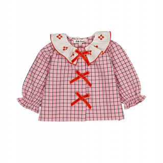 hello Simone / Myrtille Baby blouse / Pink check