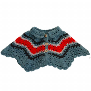 Kalinka / Jill Pole Capelet / Blue Mist/Poppy