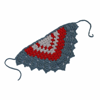 Kalinka / Olivia Crochet Scarf / Misty Blue/Poppy
