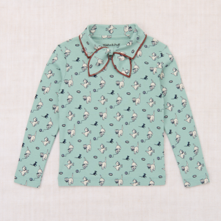 Misha&Puff / Junior Scout Top / Sage Cat & Mouse