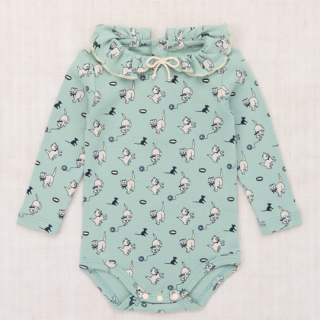 Misha&Puff / Baby Pattie Onesie / Sage Cat & Mouse