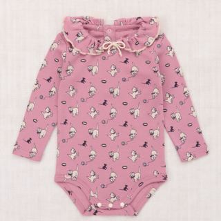 Misha&Puff / Baby Pattie Onesie / Antique Rose Cat & Mouse