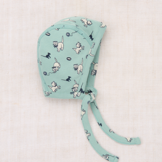 Misha&Puff / Baby Pima Bonnet / Sage Cat & Mouse