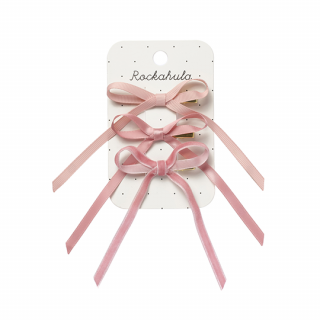 Rockahula Kids / Very Cutesy Long Bow Clips / PINK