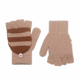 Rockahula Kids / Cosy Striped Knitted Gloves / Pink 