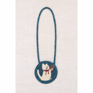 Misha&Puff / Meadow Yarn Cat Circle Bag / (Blue Smoke)