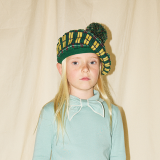 Misha&Puff / Window Plaid Beret / (Laurel)