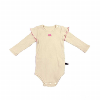 KoQueliKo / Frill baby body / white beige