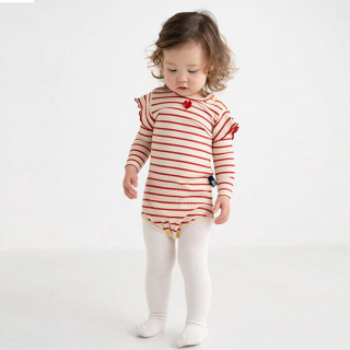 KoQueliKo / Frill baby body / red border