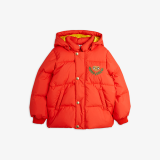 mini rodini / E.T emb hooded pu!er / Red